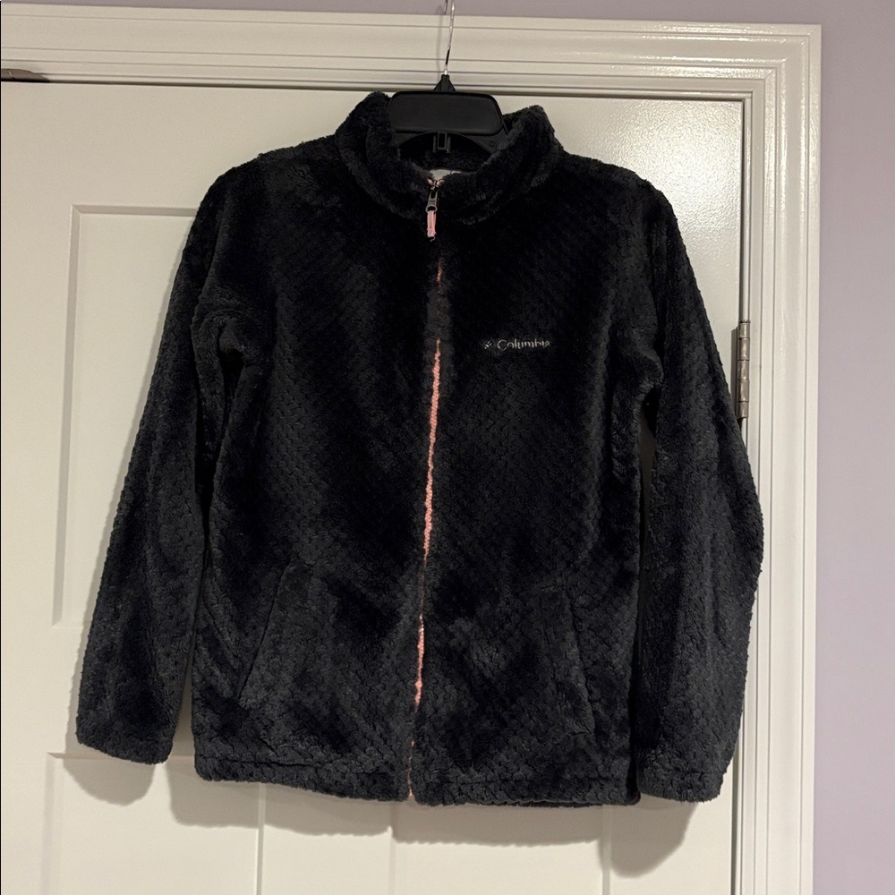 Columbia Dark Grey Fluffy Textured Fleece Jacket